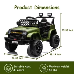 12V Kids Ride On Truck Electric Vehicle For Toddlers With Remote Control, 4-Wheel Suspension 14 12V Kids Ride On Truck Electric Vehicle For Toddlers With Remote Control, 4-Wheel Suspension -Garvee GUEST 5db4a193 05db 4263 8333 9e41253f6879