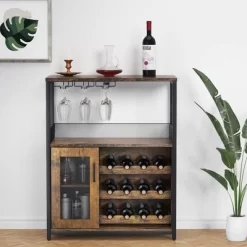 3-Tier Wine Bar Cabinet With Detachable Wine Rack And Storage Space 20 3-Tier Wine Bar Cabinet With Detachable Wine Rack And Storage Space -Garvee GUEST 5df0a563 ed24 42d0 9af2 ea44a7f92852
