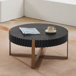 Round Coffee Table For Living Room, 31.5" Drum Coffee Table With Stainless Steels Pedestal Base, Farmhouse Handcrafted Circle Coffee Table 13 Round Coffee Table For Living Room, 31.5" Drum Coffee Table With Stainless Steels Pedestal Base, Farmhouse Handcrafted Circle Coffee Table -Garvee GUEST 5dfebb52 bb87 44e1 8fc0 98f989a795c7