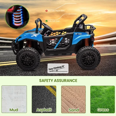 Garvee 24V Ride On UTV For Big Kids, 2 Seater Electric Car With Remote Control, LED Lights, Shock Absorbers, Storage, Ride On Toy For Kids 10 Garvee 24V Ride On UTV For Big Kids, 2 Seater Electric Car With Remote Control, LED Lights, Shock Absorbers, Storage, Ride On Toy For Kids - Image 8