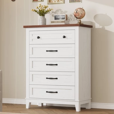 Freestanding 41.3" Tall Vertical Drawer Dresser With Storage , Wooden Closet Storage Chest For Living Room, Bedroom, Entryway, Bedroom 11 Freestanding 41.3" Tall Vertical Drawer Dresser With Storage , Wooden Closet Storage Chest For Living Room, Bedroom, Entryway, Bedroom - Image 9