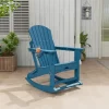 Adirondack Rocking Chair With Retractable Ottoman – Folding Outdoor Rocker Chair, Heavy Duty HDPE Material, Blue (380lb Capacity) -Garvee GUEST 5ea4ea2f 13d3 48ca b775 52ca0c37a9ab