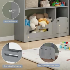 Kids Bookshelf, Toy Storage Organizer, Wooden Kids Bookcase With Motion Sensor Light, Dollhouse Bookcase For Playroom Bedroom Nursery Classroom -Garvee GUEST 5ef5d7b8 c853 47f8 9085 21d4a49ce5e1