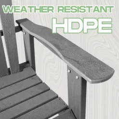 Patio Chairs, Oversized Folding HDPE Adirondack Chairs With Weather Resistant, Outdoor Lawn Chair For Patio, Garden -Garvee GUEST 6002ecfe deb5 4679 97f2 e47ef60bed35