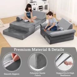 Kids Couch 13PCS Play Couch,modular Kids Play Couch For Playroom, Playhouse Play Set For Toddlers Babies, Foam Modular Sectional Sofa -Garvee GUEST 60227898 041e 4498 8e0d a25ae41e9420