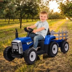 12V Kids Ride On Tractor Battery Powered Electric Tractor W/ Trailer Toddlers，Remote Control, 2+1 Gear Shift, EVA Treaded Tires, LED Lights, MP3, USB -Garvee GUEST 60ec0ecf 4ae0 4b27 8d5d 8de848ca6c20