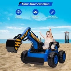 Kids Ride On Electric Excavator Digger Car With Remote Control & Digging Arm, 12V 10Ah Battery, 360° Rotation Riding Toy -Garvee GUEST 61642e07 e597 424e b6f7 814a6281a50e