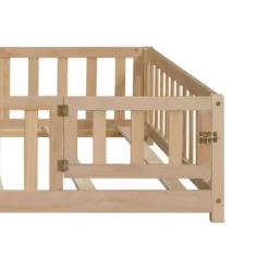 Full Size Floor Platform Bed With Fence And Door, Wooden Floor Bed Frame With Support Slats For Boys Girls Bedroom Furniture, Easy To Assembly 11 Full Size Floor Platform Bed With Fence And Door, Wooden Floor Bed Frame With Support Slats For Boys Girls Bedroom Furniture, Easy To Assembly -Garvee GUEST 61d368b6 f22c 4977 8c92 56b3d4a9d8b0