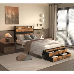 Twin Bed Frames With Headboard, Twin Size Bed Frames With Storage Drawers, Twin Bed, Metal Platform Bed Frame -Garvee GUEST 621c8f38 2393 4ea7 93e8 ec704e484b30