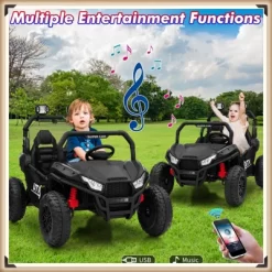 Garvee 24V 2-Seater Ride-On UTV For Kids, 400W Electric Car With Remote, LED Lights, Music, Metal Frame, Four-Wheel Suspension -Garvee GUEST 626036fd 3421 47c7 a5a1 18ca39d1c1d4