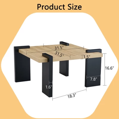 Coffee Tables, Low Table Solid Wood Low Floor Table, Tabletop Tea Table, Farmhouse Center Table, Leisure Coffee Table 4 Coffee Tables, Low Table Solid Wood Low Floor Table, Tabletop Tea Table, Farmhouse Center Table, Leisure Coffee Table - Image 2