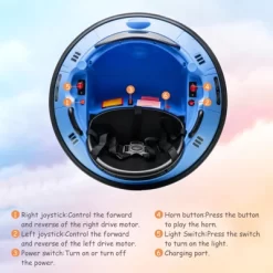 Garvee 12V Electric Ride-On Bumper Car With Remote Control – 360 Degree Spin, Lights – Ride-On Toy For Kids 18 Months And Up -Garvee GUEST 63a74d40 6c76 41d3 a0c6 29dc2659c6bd