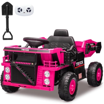 Ride On Dump Truck, 12 Volt Ride On Toys With Electric Dump Bed, Electric Car For Kids With Remote Control, Shoel, LED Lights, Musci Player 9 Ride On Dump Truck, 12 Volt Ride On Toys With Electric Dump Bed, Electric Car For Kids With Remote Control, Shoel, LED Lights, Musci Player - Image 8