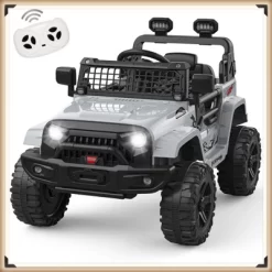 Garvee 12V Ride On Truck For Kids, Battery-Powered Car With Remote Control, Music, LED Lights & Suspension, For Ages 2-5 -Garvee GUEST 64066689 525f 403b 9e86 512326865430