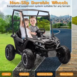 Garvee 24V 2-Seater Ride On UTV For Kids With Remote Control, LED Lights, Bluetooth, Sun Shade, Off-Road Wheels, Ride On Car For Boys Girls 15 Garvee 24V 2-Seater Ride On UTV For Kids With Remote Control, LED Lights, Bluetooth, Sun Shade, Off-Road Wheels, Ride On Car For Boys Girls -Garvee GUEST 647e8b83 42e9 4d9b a3dd f3414cc7cd3c