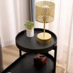 Modern 2-Tier Side Table, Open Shelf With Sturdy Iron Frame And Legs, Easy Assembly, Nightstand Bedside Table 7 Modern 2-Tier Side Table, Open Shelf With Sturdy Iron Frame And Legs, Easy Assembly, Nightstand Bedside Table -Garvee GUEST 64840434 b141 4b06 a682 fc5d84b6c947