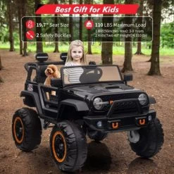 Electric Ride On Car, 24V 2 Seats For Kids, With Remote Control, 4WD Spring Suspension, 2 Speeds, Music, For 3+ 13 Electric Ride On Car, 24V 2 Seats For Kids, With Remote Control, 4WD Spring Suspension, 2 Speeds, Music, For 3+ -Garvee GUEST 65cb3d51 e32a 4dfa 90d0 937aaa1641b6