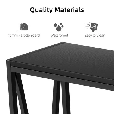 2-Tier Narrow Console Sofa Side Table For Entryway Hallway Living Room, Premium Entryway Furniture, 42.9in L X 9.8in W X 29.9in H 7 2-Tier Narrow Console Sofa Side Table For Entryway Hallway Living Room, Premium Entryway Furniture, 42.9in L X 9.8in W X 29.9in H - Image 5