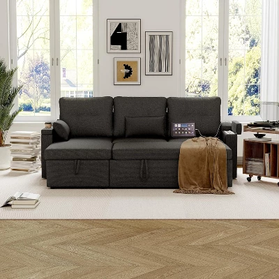 Multifunctional L-Shaped Sectional Sofa With Pull-Out Bed And Storage – Modern Design For Living Room Comfort 5 Multifunctional L-Shaped Sectional Sofa With Pull-Out Bed And Storage – Modern Design For Living Room Comfort - Image 3