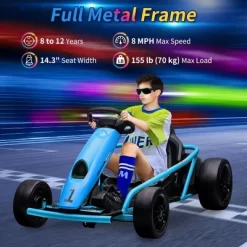 Kids Ride On Go Kart, 24V 300W*2 Motors, 9Ah Battery, Electric Vehicle Car Drifting With Music, Horn, Outdoor Ride On Toy For Teens 18 Kids Ride On Go Kart, 24V 300W*2 Motors, 9Ah Battery, Electric Vehicle Car Drifting With Music, Horn, Outdoor Ride On Toy For Teens -Garvee GUEST 68839315 27f1 4167 b9c0 c8938acadfe5