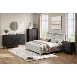 Dresser, Modern 6 Drawer Dresser For Bedroom With Gold Handle And Large Drawer, Wood Double Chest Of Drawers And Storage Organizer For Living Room 17 Dresser, Modern 6 Drawer Dresser For Bedroom With Gold Handle And Large Drawer, Wood Double Chest Of Drawers And Storage Organizer For Living Room -Garvee GUEST 68a3b32b 13aa 4989 8b4f 7d7df7c3ebf0