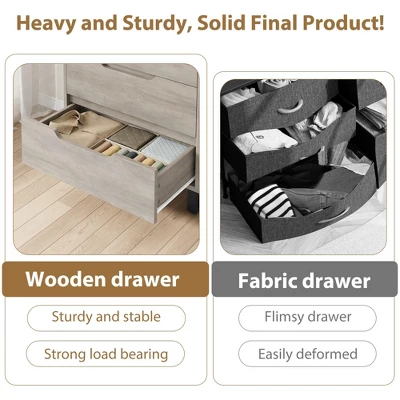 Tall 4-Drawer Dresser, Freestanding Vertical Storage Cabinet For Bedroom, Closet, Living Room, Hallway, Or Entryway 7 Tall 4-Drawer Dresser, Freestanding Vertical Storage Cabinet For Bedroom, Closet, Living Room, Hallway, Or Entryway - Image 5