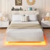 Full/Queen Size Floating Bed Frame With RGB LED Lights & Charging Station - Upholstered Suspended Bed, Storage Headboard, No Box Spring Needed 2 Full/Queen Size Floating Bed Frame With RGB LED Lights & Charging Station - Upholstered Suspended Bed, Storage Headboard, No Box Spring Needed -Garvee GUEST 69243f04 698f 4da7 8cd0 a64b7f77c626