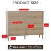 8-Drawers Rattan Dresser For Bedroom, 47 Inch Modern Chest Of Drawers With Metal Handle, Wooden Dresser TV Stand -Garvee GUEST 69504f4f c86e 49d8 8272 288f88a6d88f