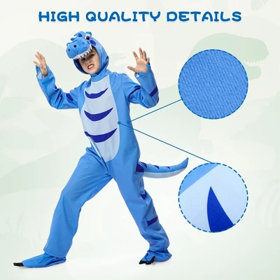 Garvee 1PcsKids Dinosaur Costume For Halloween Child Dinosaur Dress Up Party, Role Play And Cosplay (Blue,T) 7 Garvee 1PcsKids Dinosaur Costume For Halloween Child Dinosaur Dress Up Party, Role Play And Cosplay (Blue,T) - Image 5