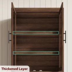 Garvee Tall Kitchen Pantry, Wood Pantry Storage Cabinet With 4 Doors & Adjustable Shelves, Farmhouse Freestanding Pantry Cupboard For Dining -Garvee GUEST 69a2d5cc d7e8 49e7 83fc 81b0bd5990b8