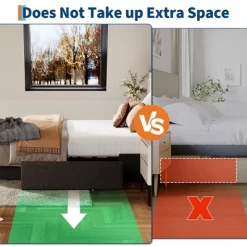 Full Size Storage Bed Frame With 3 XL Drawers - Upholstered Platform Bed, No Box Spring Needed, Wood Slat Support, Easy Assembly -Garvee GUEST 69a51ac2 ab58 4a13 b198 817fa96cbda6