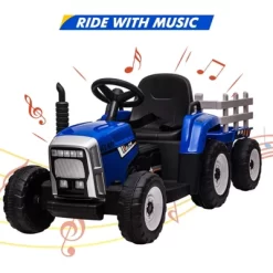 12V Kids Battery Powered Electric Tractor With Trailer, Toddler Ride On Car, RC, 7-LED Headlights/ 2+1 Gear Shif, For Kids 12 12V Kids Battery Powered Electric Tractor With Trailer, Toddler Ride On Car, RC, 7-LED Headlights/ 2+1 Gear Shif, For Kids -Garvee GUEST 69f11a84 b7dd 49bc aa3a e0831ef6b447