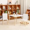 Kids Table And 2 Chairs Set, 3 Pieces Toddler Table And Chair Set, Wooden Activity Play Table Set (White) -Garvee GUEST 6a6b1d9c 9c66 4e61 9fb1 1f4a74888f65