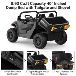 24V Ride-On Dump Truck For Big Kids – 4x4 Electric Car With Remote Control, Interactive Shovel, Bluetooth Speaker & Music -Garvee GUEST 6a9e63c6 5c4c 4eda ac4a 7285e92d426f