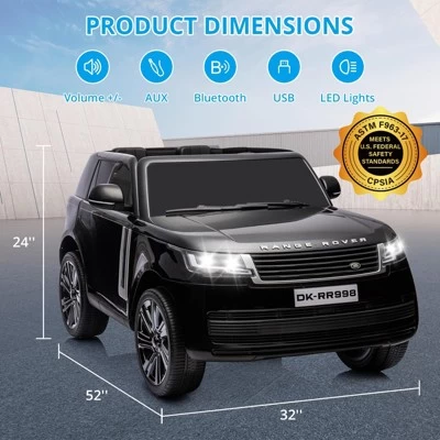 24V Licensed Land Rover Ride On Car, 2-Seater Electric Car W/Parent Remote Control 3 24V Licensed Land Rover Ride On Car, 2-Seater Electric Car W/Parent Remote Control