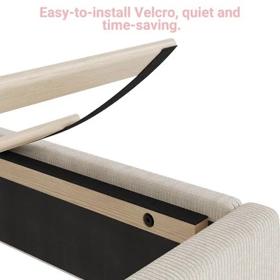 Twin Bed Frame With Adjustable Velvet Headboard, Sturdy Metal & Wood Slat Support, Low-Profile Design For Kids 9 Twin Bed Frame With Adjustable Velvet Headboard, Sturdy Metal & Wood Slat Support, Low-Profile Design For Kids - Image 7