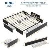 King Bed Frame With 3 Storage Drawers, Fabric Upholstered Platform Bed, Wooden Slats Support, Dark Grey -Garvee GUEST 6c3da38d bd48 4ba1 8ed6 78c6afe8db7a