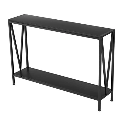 2-Tier Narrow Console Sofa Side Table For Entryway Hallway Living Room, Premium Entryway Furniture, 42.9in L X 9.8in W X 29.9in H 4 2-Tier Narrow Console Sofa Side Table For Entryway Hallway Living Room, Premium Entryway Furniture, 42.9in L X 9.8in W X 29.9in H - Image 2