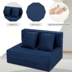 Folding Sofa Bed, Convertible Sleeper Chair, With 2 Pillow, Memory Foam Washable Cover For Living Room/Bedroom/Guest 12 Folding Sofa Bed, Convertible Sleeper Chair, With 2 Pillow, Memory Foam Washable Cover For Living Room/Bedroom/Guest -Garvee GUEST 6dadf873 954b 45ff 95cf 8c7b7486762e
