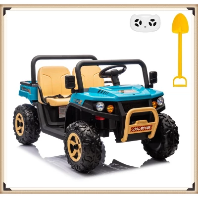 Garvee 24V Kids Ride On Dump Truck, 2-Seater Electric UTV With Remote Control, 4x35W Motors, Shovel, Music, Lights & Bluetooth 10 Garvee 24V Kids Ride On Dump Truck, 2-Seater Electric UTV With Remote Control, 4x35W Motors, Shovel, Music, Lights & Bluetooth - Image 8