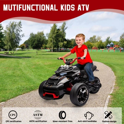 12V Kids Ride-On ATV, 3-Wheeler Electric Motorcycle For Toddlers Ages 3-8 – Battery Powered Toy Car With LED Lights 8 12V Kids Ride-On ATV, 3-Wheeler Electric Motorcycle For Toddlers Ages 3-8 – Battery Powered Toy Car With LED Lights - Image 6