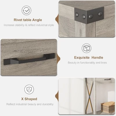 Farmhouse Console Table With 2 Drawers And Storage Shelf, Wood Sofa Table For Entryway, Living Room, Hallway, And Foyer 9 Farmhouse Console Table With 2 Drawers And Storage Shelf, Wood Sofa Table For Entryway, Living Room, Hallway, And Foyer - Image 7