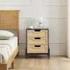Whizmax Rattan Nightstand, Night Stand With 3 Drawers, Farmhouse End Table With Metal Handle, Bedside Table For Bedroom Living Room Small Space 1 Whizmax Rattan Nightstand, Night Stand With 3 Drawers, Farmhouse End Table With Metal Handle, Bedside Table For Bedroom Living Room Small Space -Garvee GUEST 6f8781df 87db 4766 9c32 c547748014be