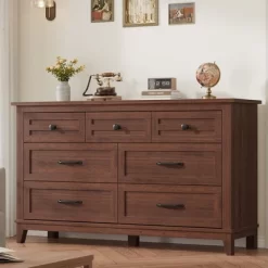 Garvee 7 Dresser For Bedroom, 54" Wide Drawer Dresser With Storage Freestanding, Wooden Closet Storage Chest For Living Room, Bedroom 19 Garvee 7 Dresser For Bedroom, 54" Wide Drawer Dresser With Storage Freestanding, Wooden Closet Storage Chest For Living Room, Bedroom -Garvee GUEST 712274fc 630c 4b26 a5ea 6dda8d93f455