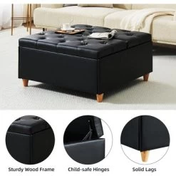 Whizmax Storage Ottoman Coffee Table With Lift Top,Tufted Upholstered Ottoman With Storage For Bedroom Living Room -Garvee GUEST 722af338 b6a0 4c19 8c5d 18fdf5b13cda