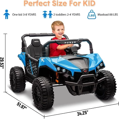 Garvee 24V Ride On UTV For Big Kids, 2 Seater Electric Car With Remote Control, LED Lights, Shock Absorbers, Storage, Ride On Toy For Kids 3 Garvee 24V Ride On UTV For Big Kids, 2 Seater Electric Car With Remote Control, LED Lights, Shock Absorbers, Storage, Ride On Toy For Kids