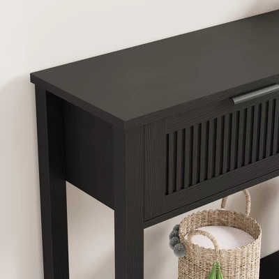 Farmhouse Entryway Table,43 Inch Wood Console Table With 2 Drawers,2 Tier Sofa Table With Storage For Living Room, Foyer Tables For Entryway 6 Farmhouse Entryway Table,43 Inch Wood Console Table With 2 Drawers,2 Tier Sofa Table With Storage For Living Room, Foyer Tables For Entryway - Image 4