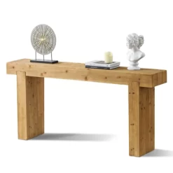 63" Entryway Console Table, Wooden Narrow Behind Couch Table, Rectangular Narrow Long Sofa Table, Sofa Foyer Table For Entryway Hallway Living Room -Garvee GUEST 75ddeaa3 84f4 425b ba14 e73ca2e6ae1f