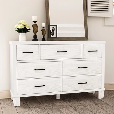 Whizmax Dresser For Bedroom With 7 Drawers, Modern Chest Of Drawers Closet With Metal Handle, Wooden Dresser Organizer, For Bedroom, Living Room 11 Whizmax Dresser For Bedroom With 7 Drawers, Modern Chest Of Drawers Closet With Metal Handle, Wooden Dresser Organizer, For Bedroom, Living Room - Image 9