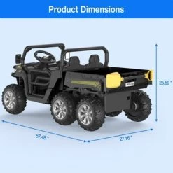 24V Electric Ride On Dump Truck For Kids - 2-Seater 4WD 6 Wheels Remote Control -Garvee GUEST 76957bf8 ef43 424b 9553 fe065dd657c2